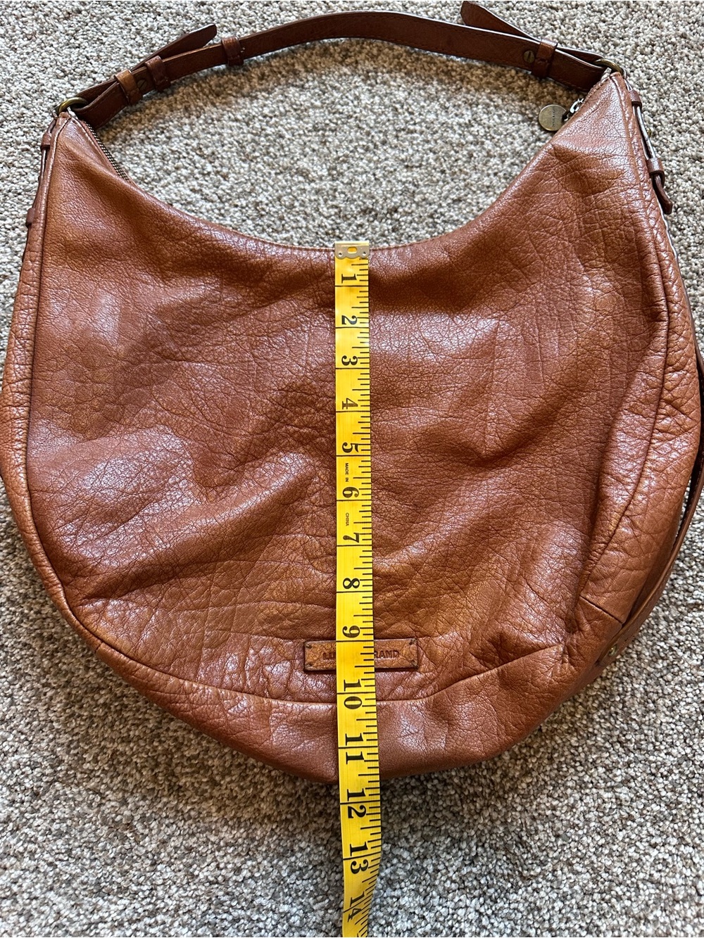 Lucky Brand Cognac Brown Leather Hobo Bag - Picture 14 of 16